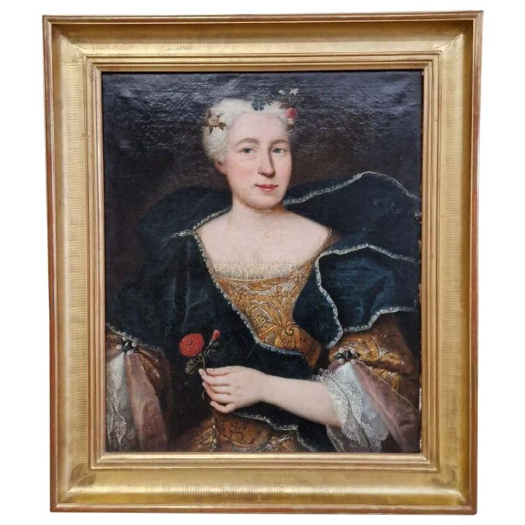 18th Century Double-Sided Oil Painting