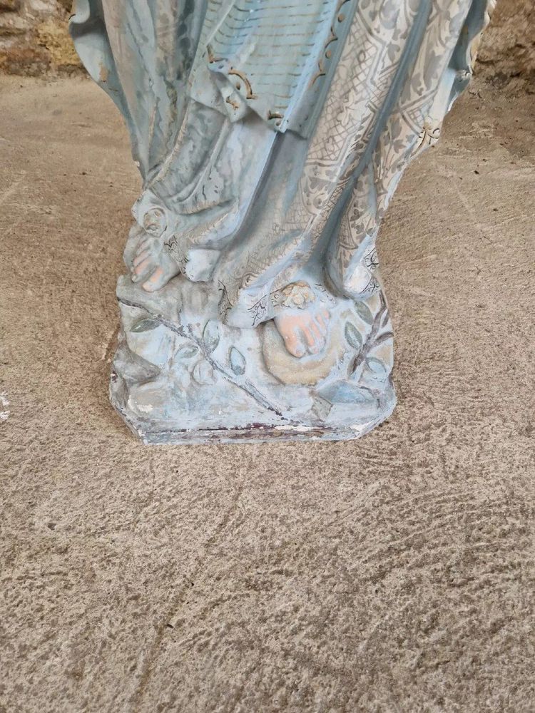 Statue Religieuse Antique Grandeur Nature Marie De Lourdes