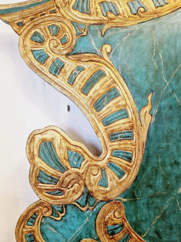 Huge Peacock Style Vintage Venetian Headboard