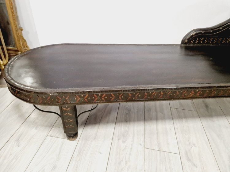 Chaise Longue Coloniale Antique