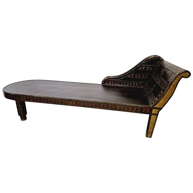 Antique Colonial Chaise Longue