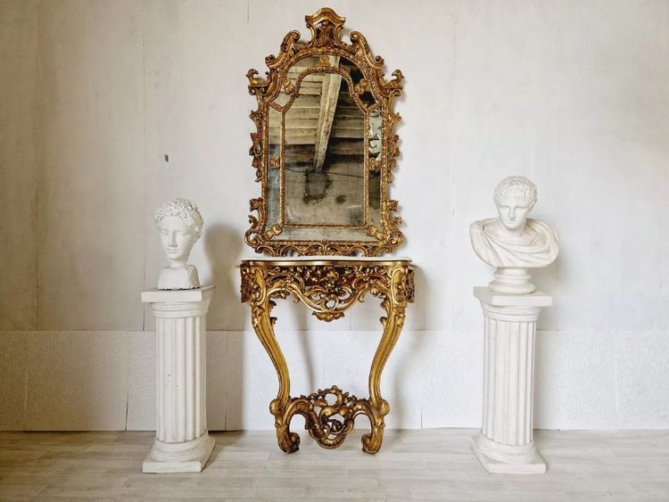 Antique French Rococo Console Table