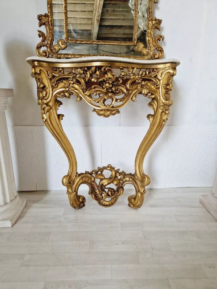 Table Console Rococo Antique, France