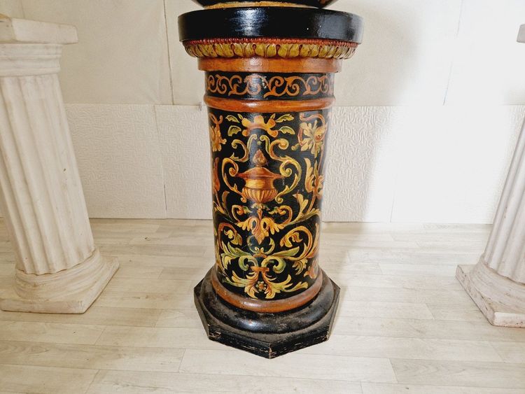 Antique 19th Century Majolica Planter Pot and Base