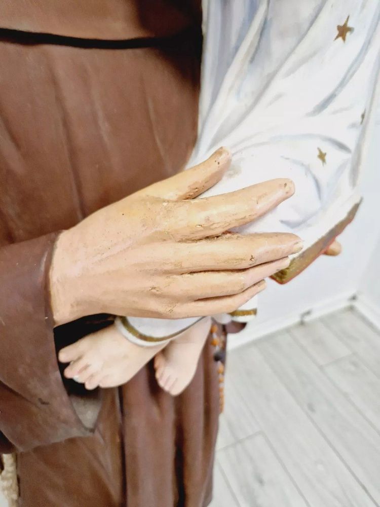 Antique Religious Statue Sculpture From the Church of Saint-Antoine