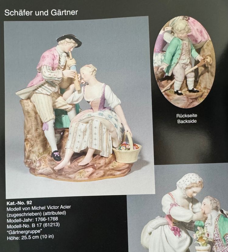 Meissen - Porzellangruppe Schäfer und Gärtner