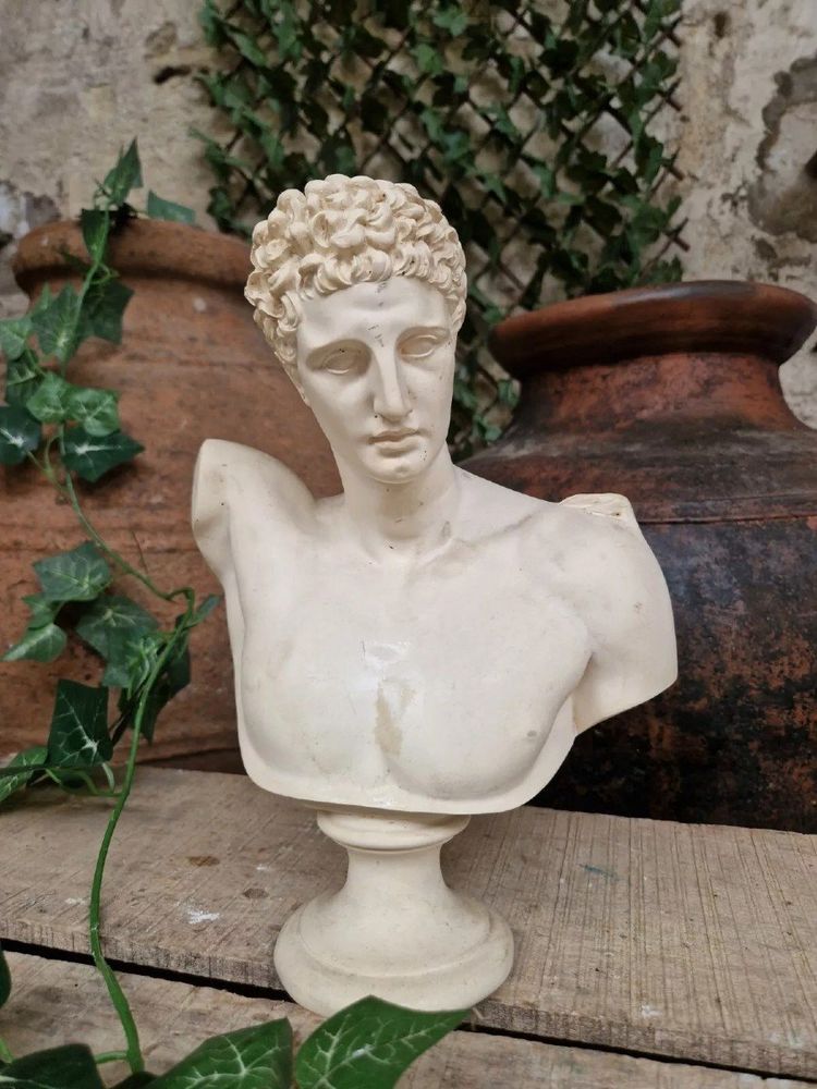 Buste Ancien D’hermès En Albâtre Sculpté D’origine Française