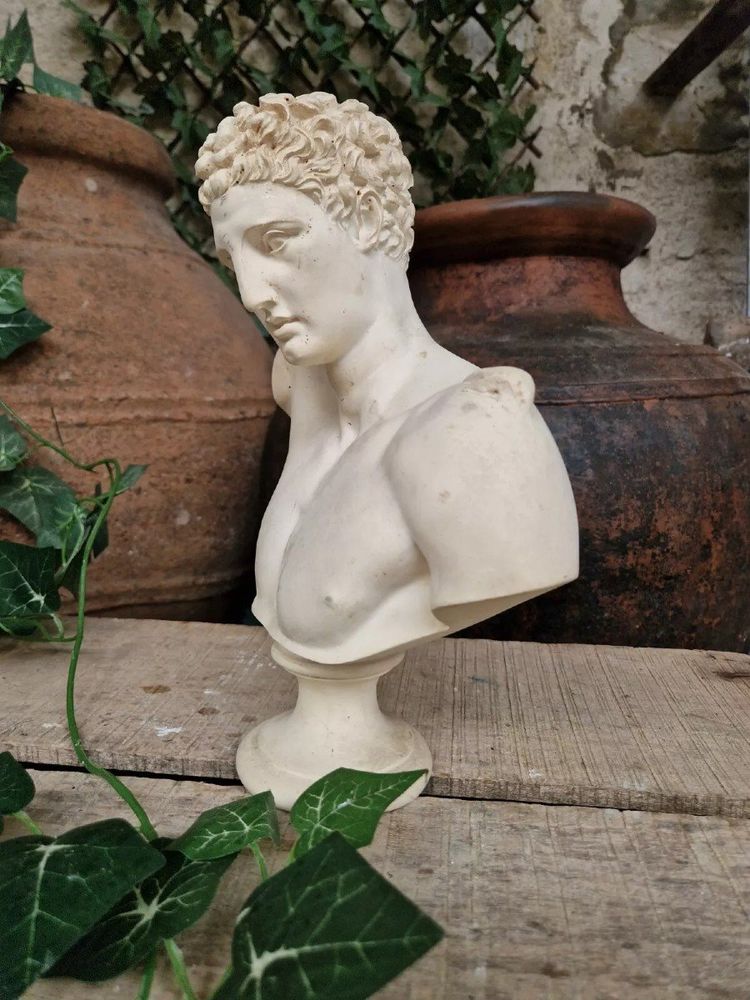 Buste Ancien D’hermès En Albâtre Sculpté D’origine Française