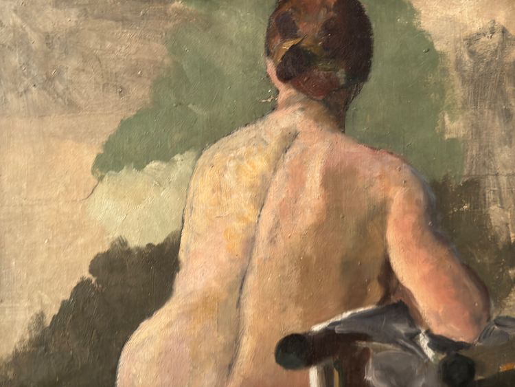 Back model, nude woman