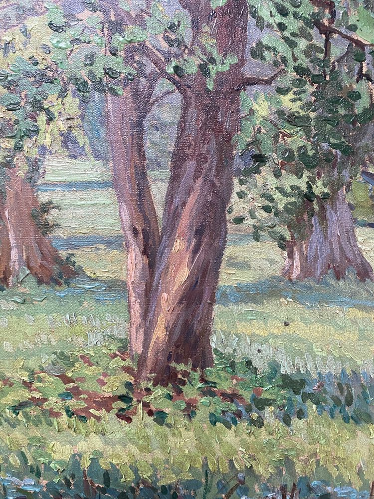 Gemälde HST "Clairière ensoleillée" Impressionismus Hélène Foucault (1886-1959)