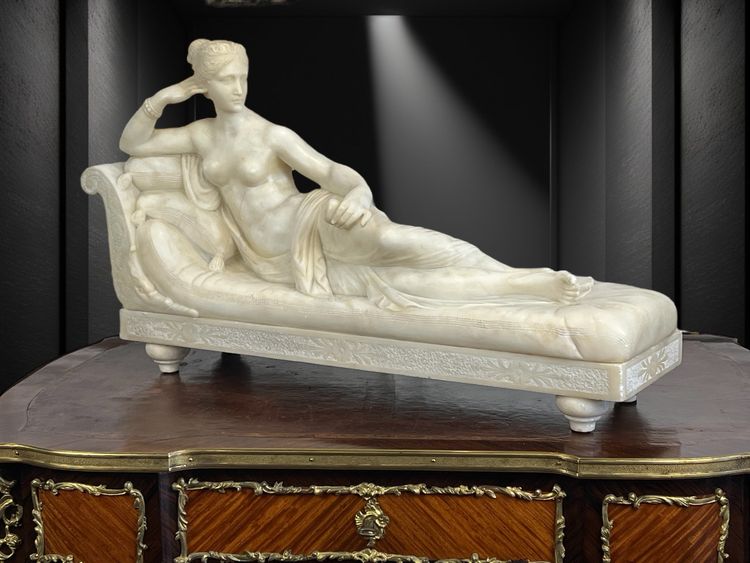 GRANDE SCULTURA DEL XIX SECOLO IN ALBATRA DA CANOVA (1757-1822) PAULINE BORGHÈSE