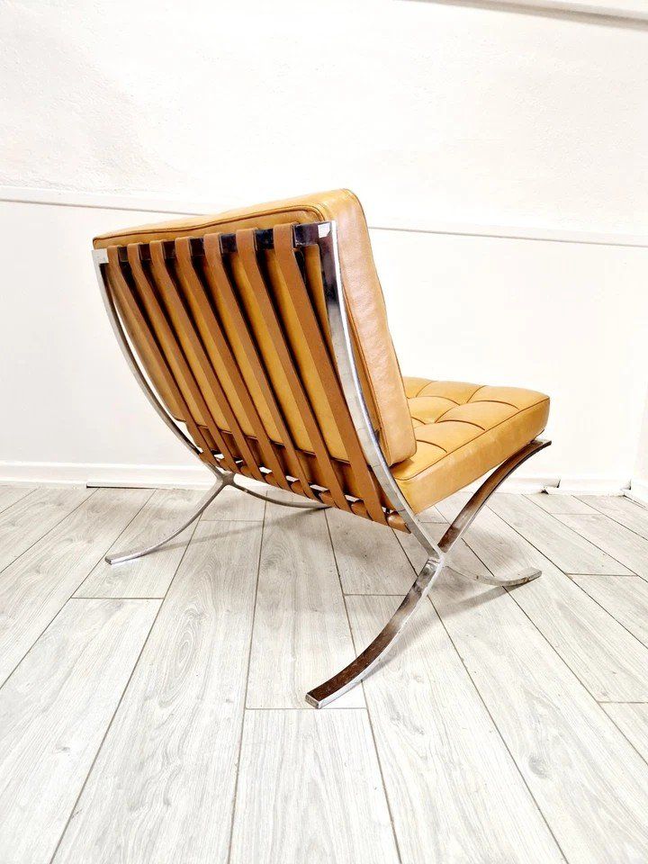 Mid-Century Barcelona Style Lounge Armchair