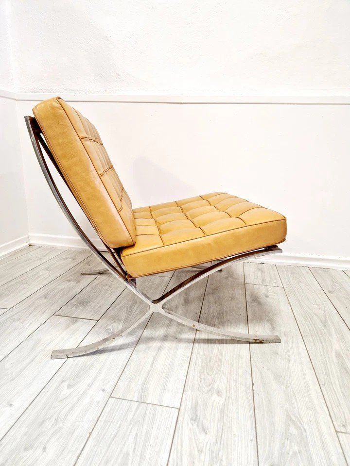 Mid-Century Barcelona Style Lounge Armchair