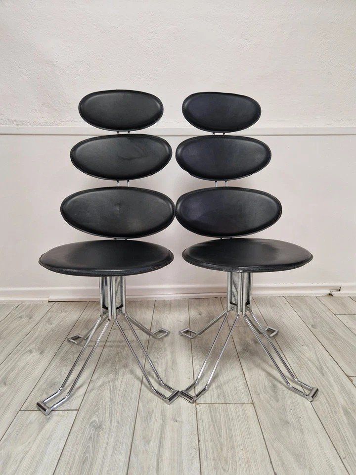 Pair Of Mid-Century Corona Style Chairs Attrib. Paul Vaulter