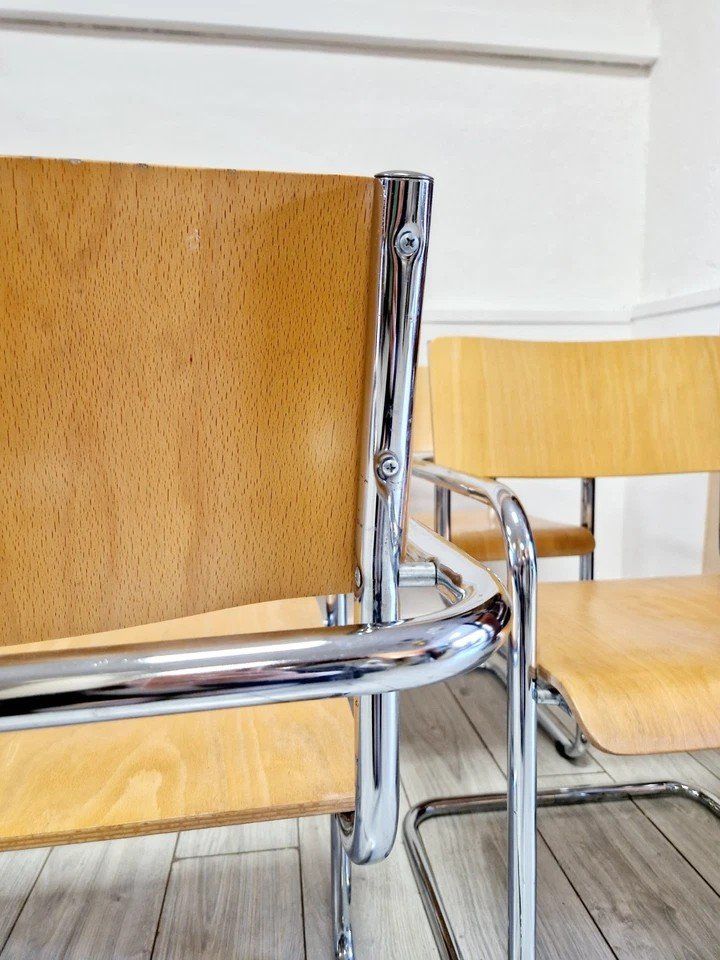 6 Chaises De Salle à Manger à La Manière De Marcel Breuer