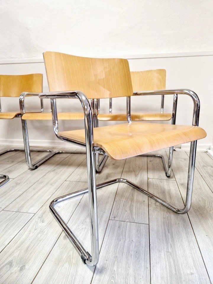 6 Chaises De Salle à Manger à La Manière De Marcel Breuer