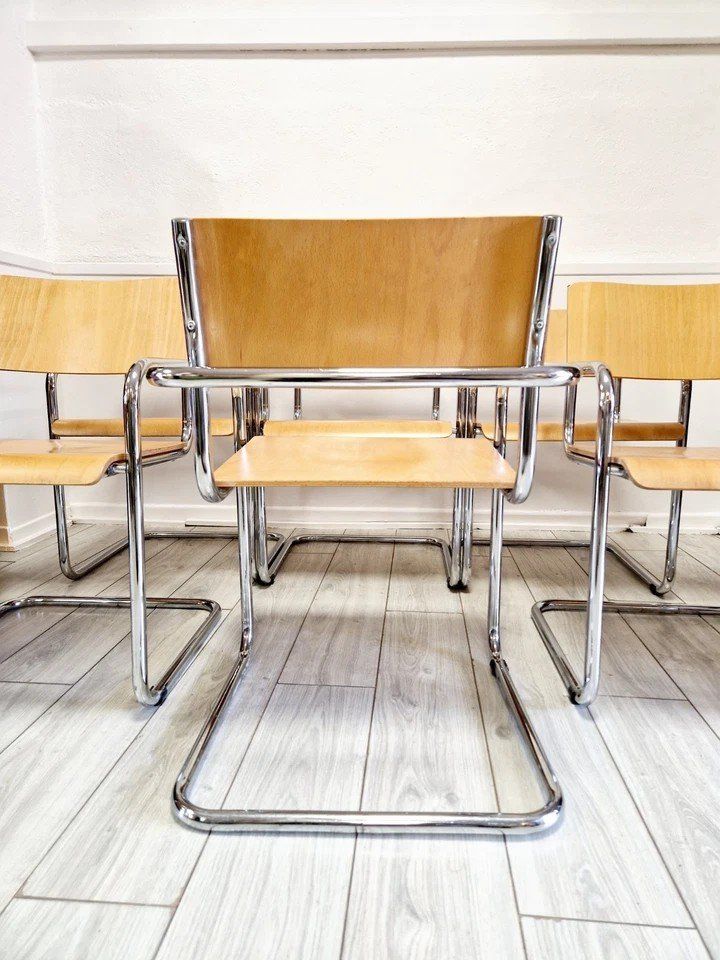 6 Chaises De Salle à Manger à La Manière De Marcel Breuer