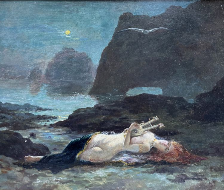 P. Léonard (xix-xx) - Symbolistische Schule - La Mort De Sapho, Circa 1890