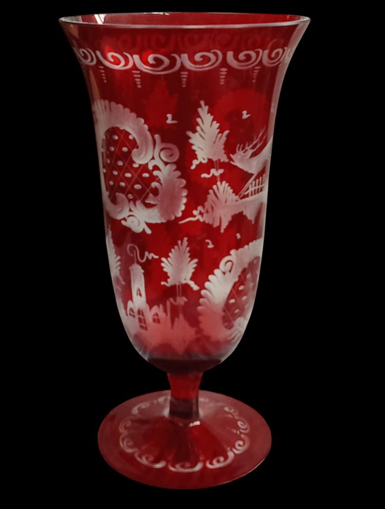 Vaso di cristallo di Boemia