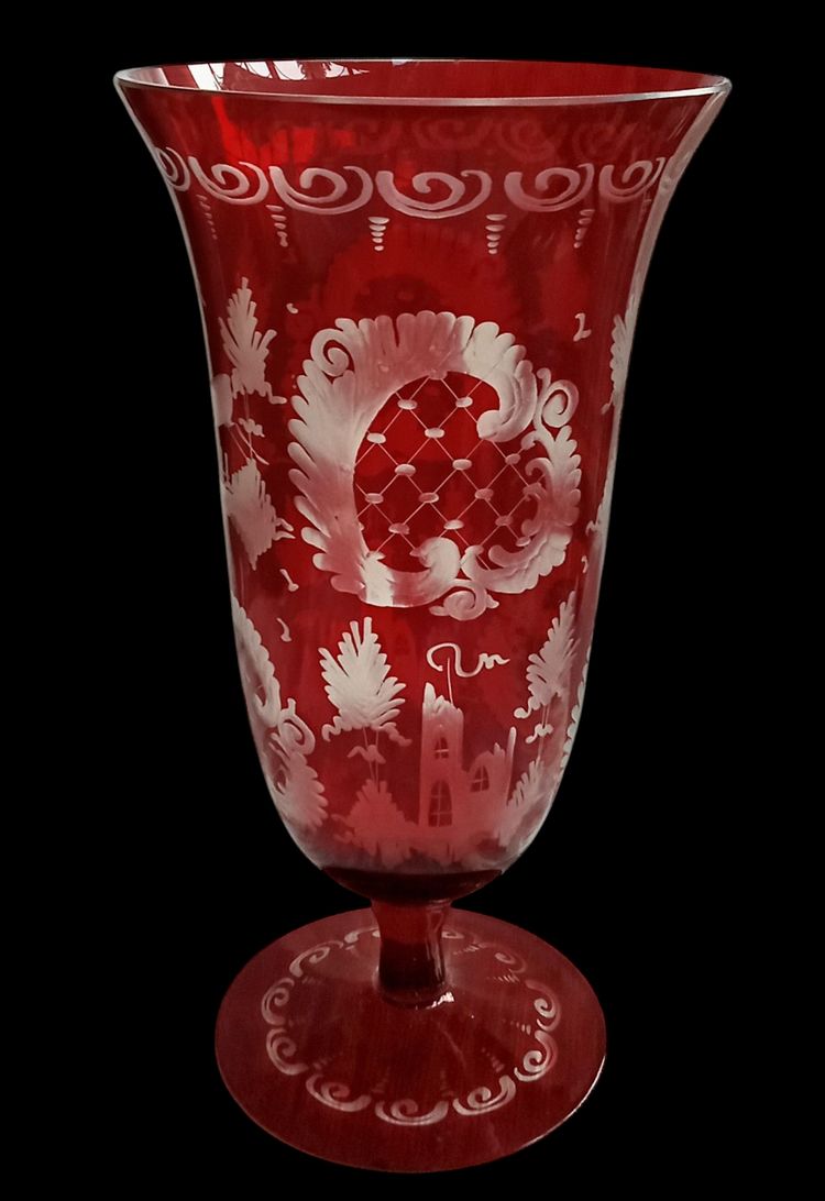 Vaso di cristallo di Boemia