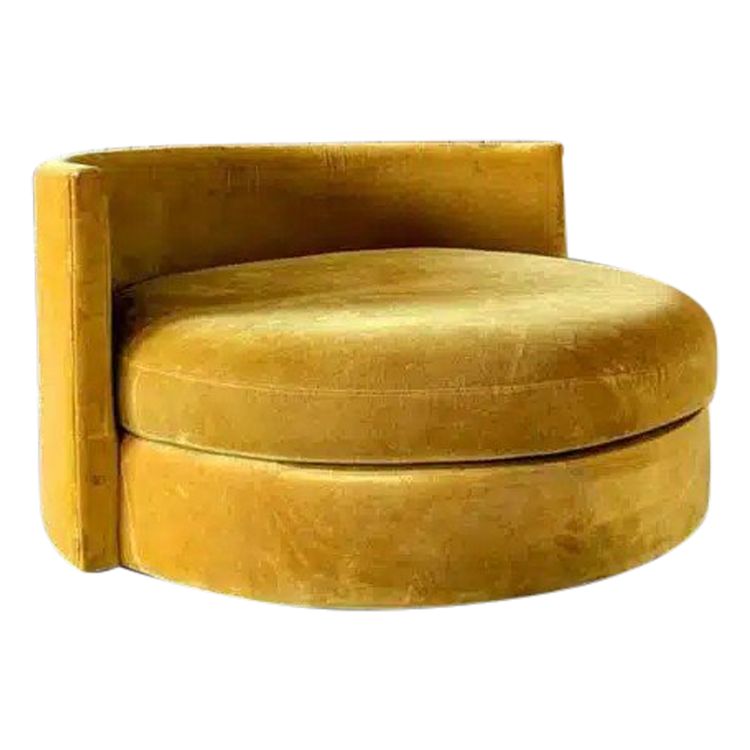 Round velvet armchair