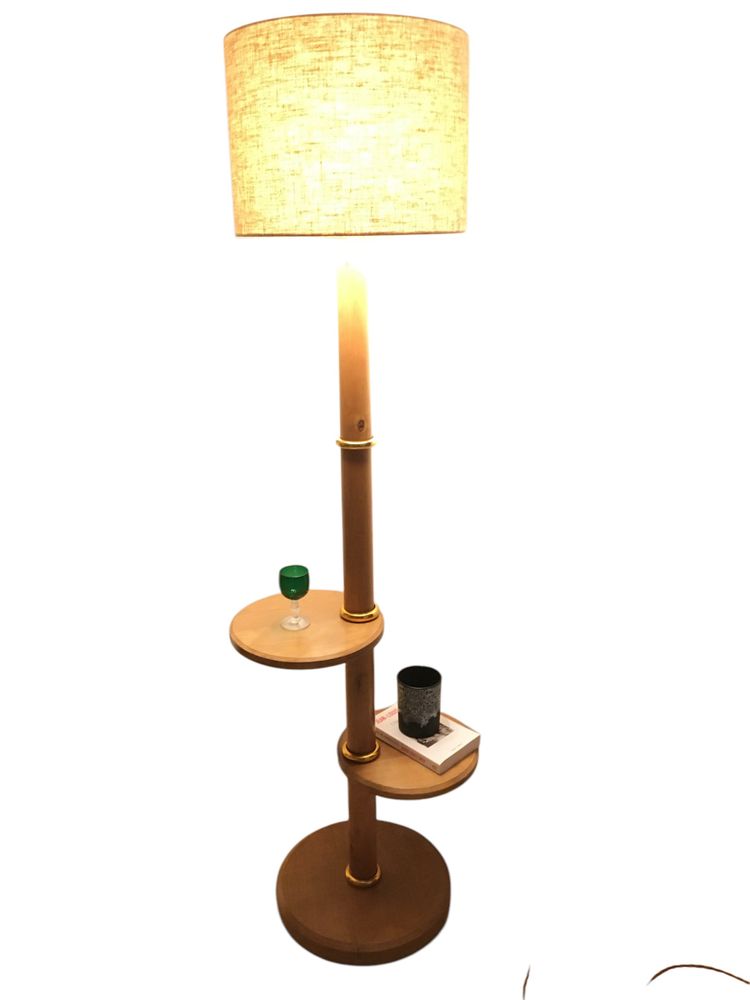 Lampadaire serviteur en bois, Vintage - Années 50