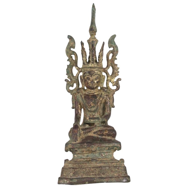 Buddha ornato di bronzo Jambupati.