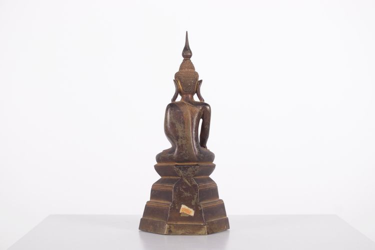 Buddha Maravijaya in bronzo, Laos