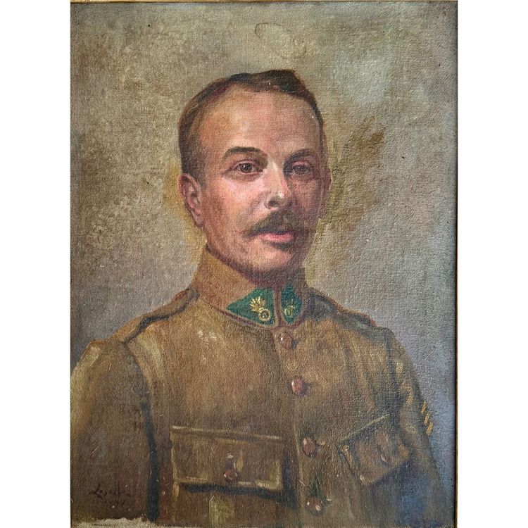 Portrait of a soldier in the 14-18 war