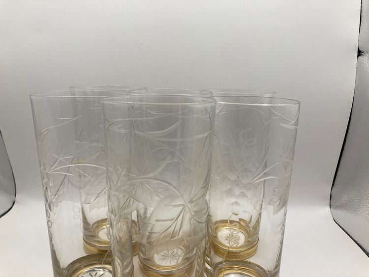 Crystal long drink glasses