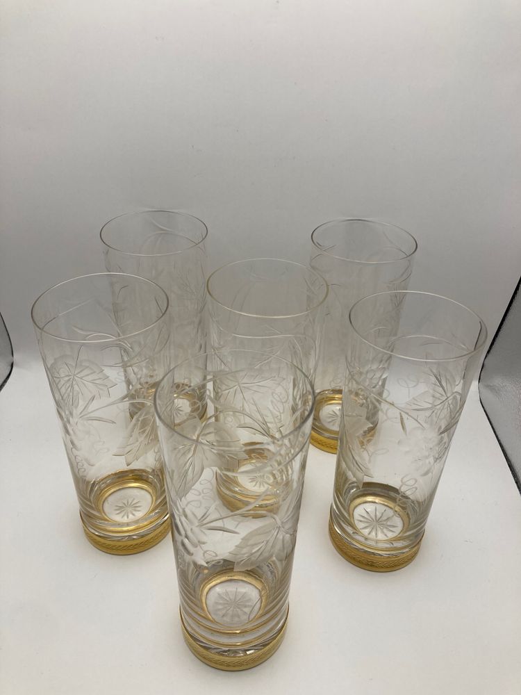 Crystal long drink glasses