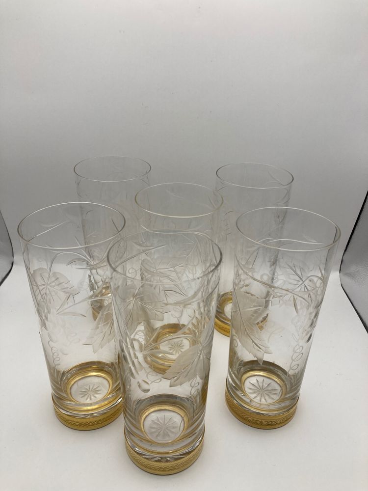 Crystal long drink glasses