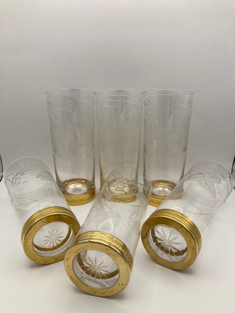 Crystal long drink glasses