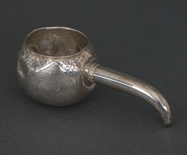 Kovsh Russian silver calabash goblet 1900