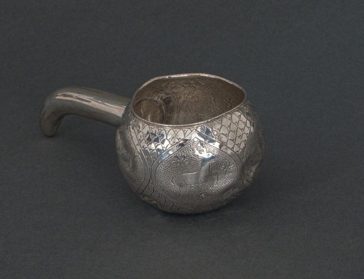 Kovsh Russian silver calabash goblet 1900