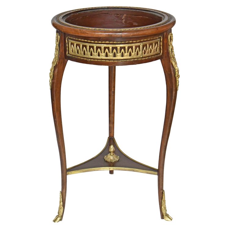 Louis XV style planter with marquetry and gilt bronze ornamentation