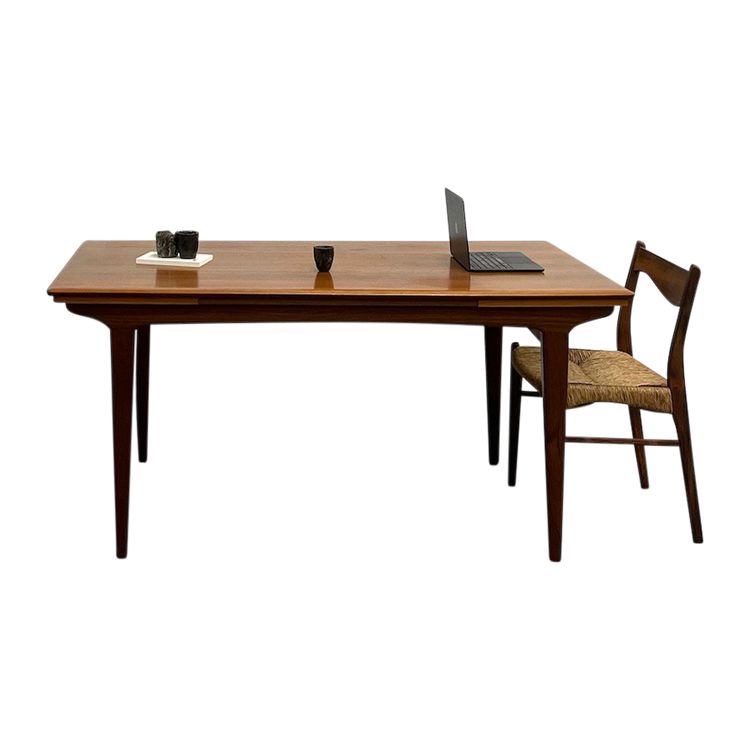 Scandinavian teak dining table, extendable