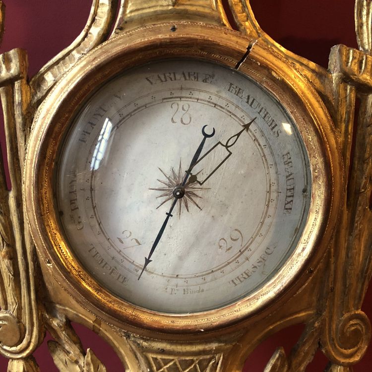 Barometer-Thermometer Allegorie der Wissenschaften, Periode Louis XVI