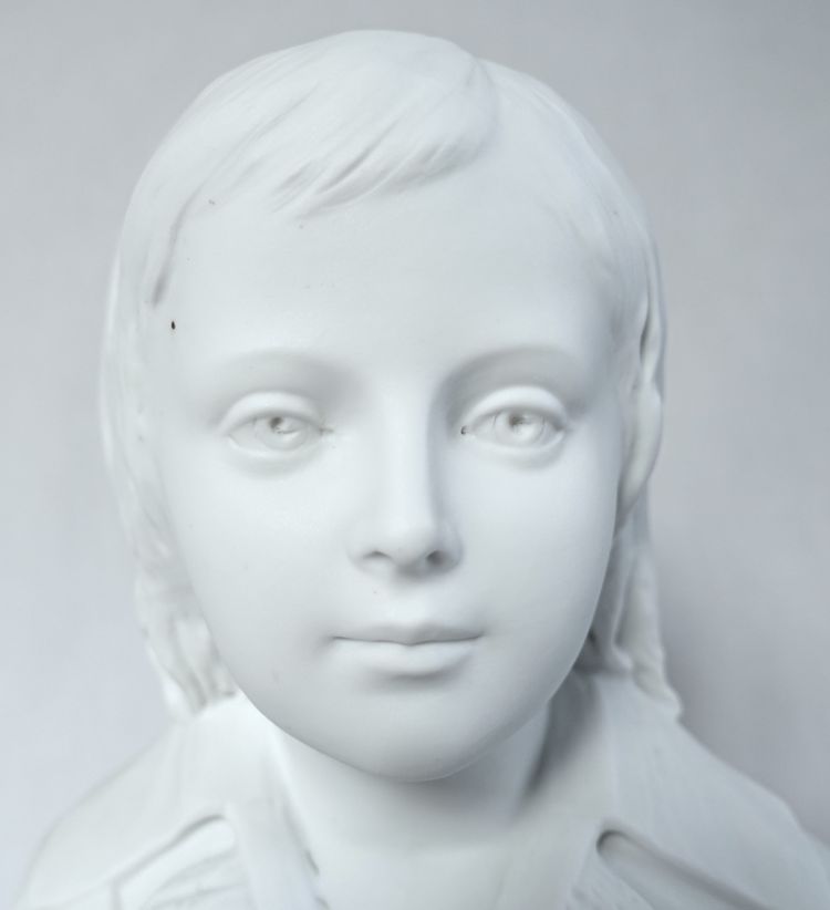 The Dauphin Louis XVII, royalist bust in porcelain biscuit - 32cm