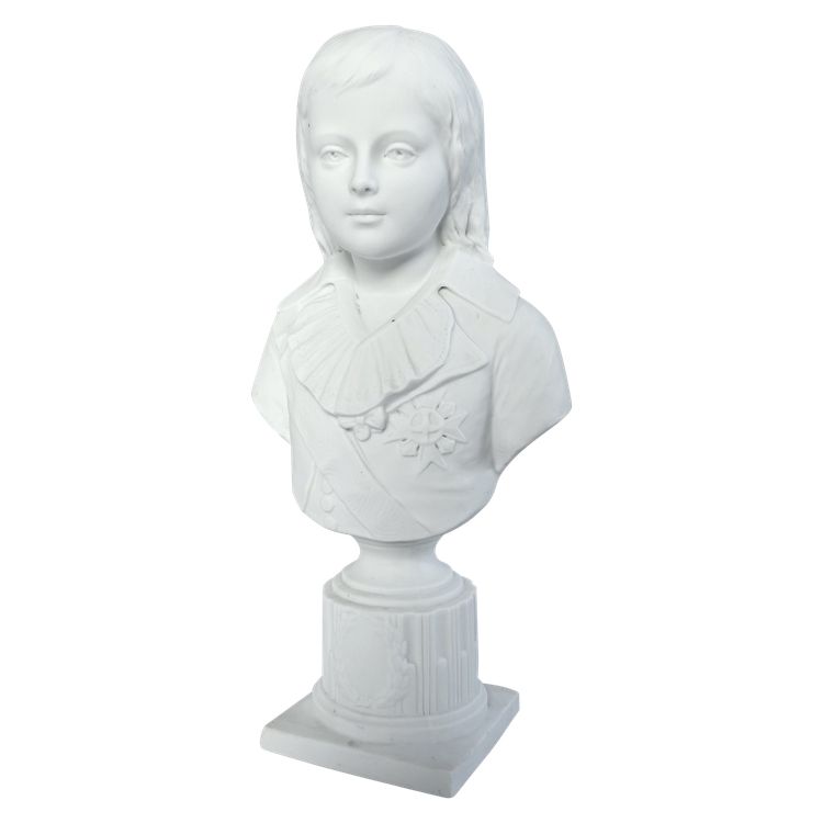 The Dauphin Louis XVII, royalist bust in porcelain biscuit - 32cm