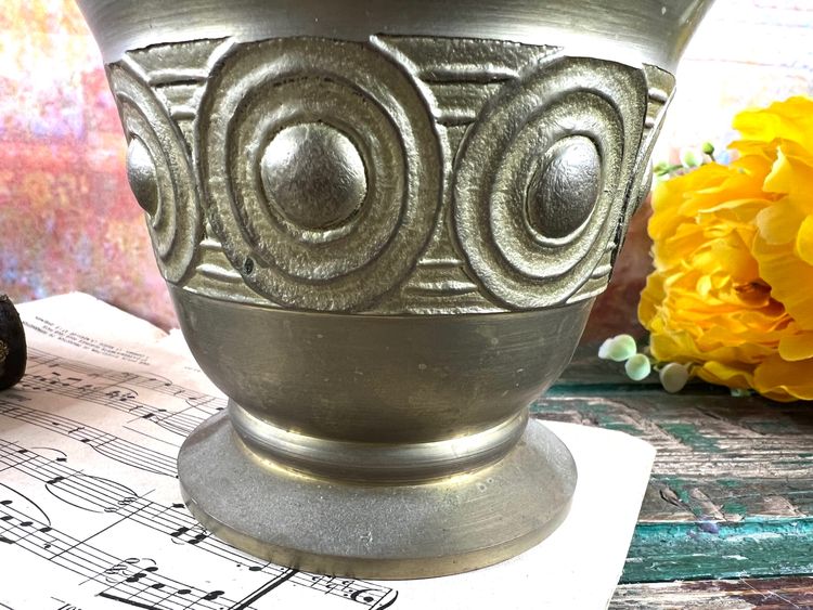 Bronze mortar with pestle – 19th century – Sculpted decoration