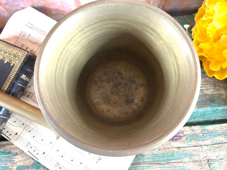 Bronze mortar with pestle – 19th century – Sculpted decoration