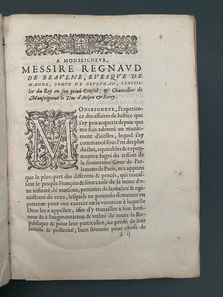 Book Customs of the Countries and Duchy of Berry Gabriel Labbé de Montueron 1607