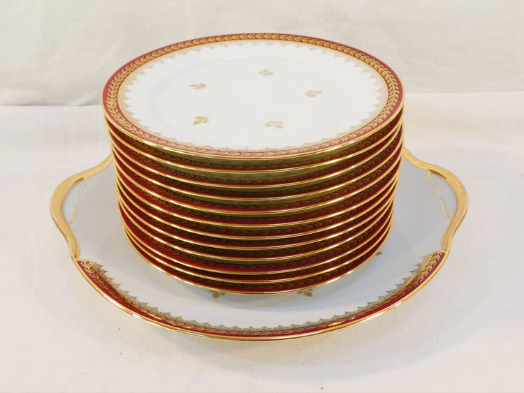 LIMOGES France porcelain table service