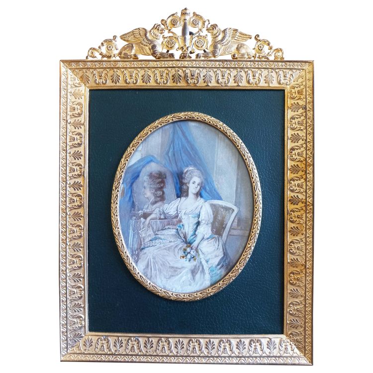 Marie-Antoinette miniature fin XIXe