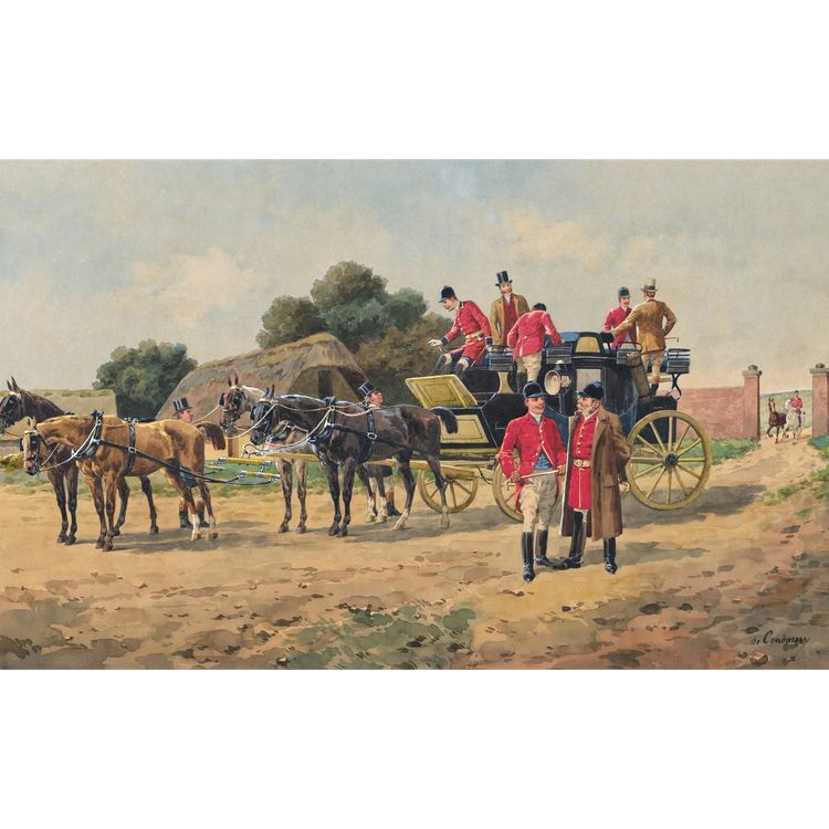 Charles Fernand de CONDAMY, Attelage partant pour la chasse à courre