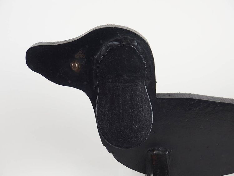 Pair of "dachshund" andirons in the style of Edouard Schenk