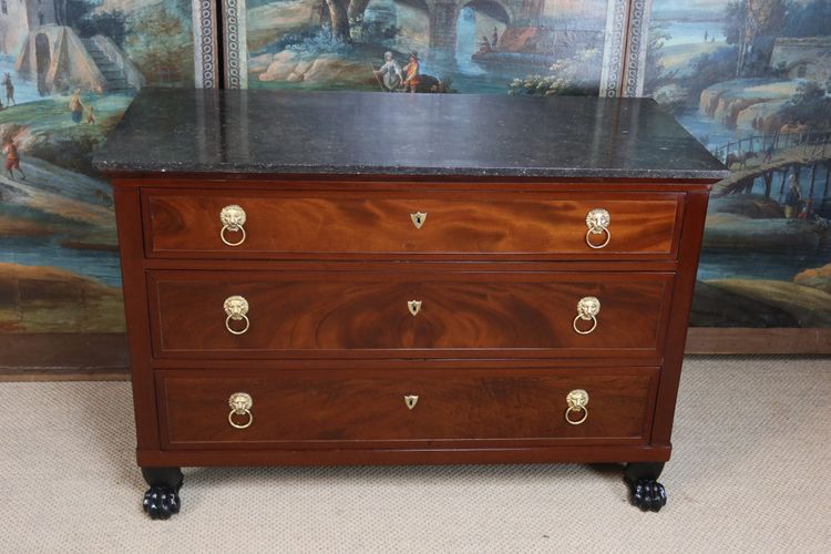 Empire mahogany chest of drawers