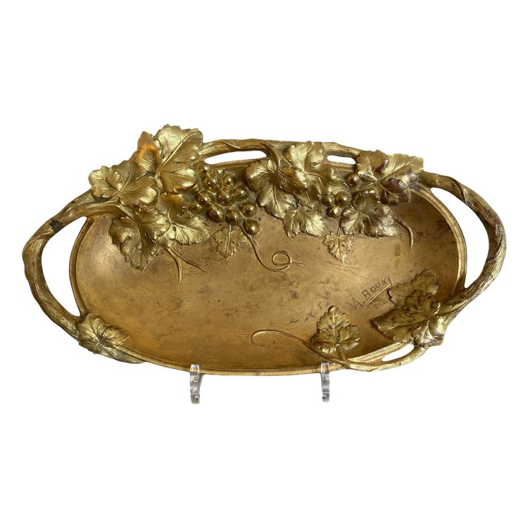 Gilded bronze pocket emptier, A. BOUNY, Art Nouveau