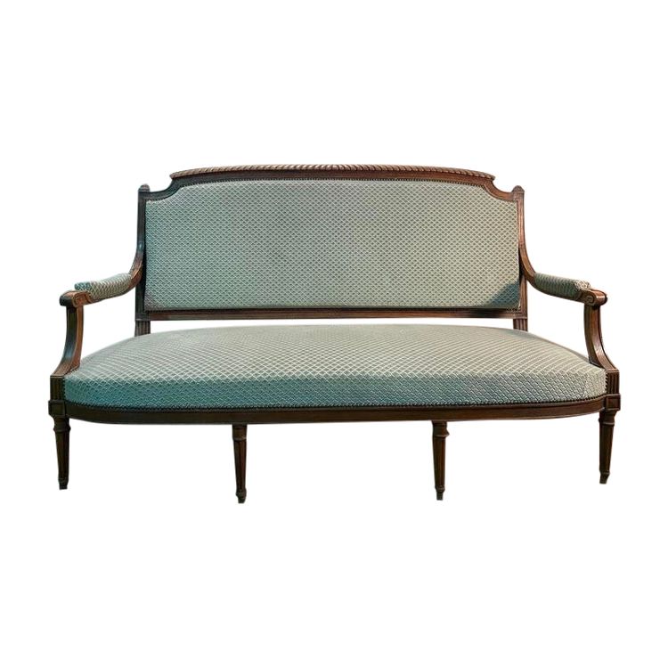 SOFA - Louis XVI Velvet Green Style Bank